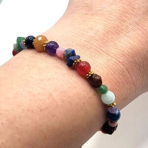Bohemian Healing Crystal Bracelet 8in